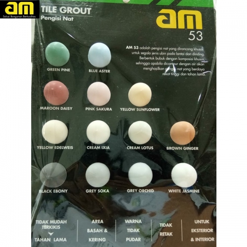 AM: Tile Grout AM 53 Green Pine 1kg (3 m2)
