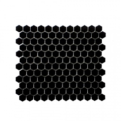 MOZZA TILE Hexa Mini Matte Black 23x26mm (260x300m)