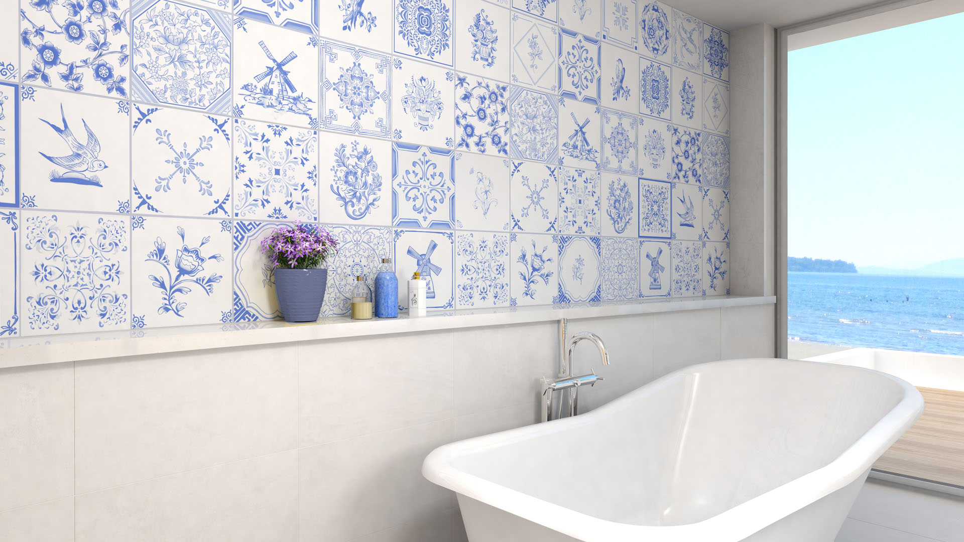 ROMAN CERAMIC Roman GA229550 dDelft Azzurro 20x20 (random) - 3