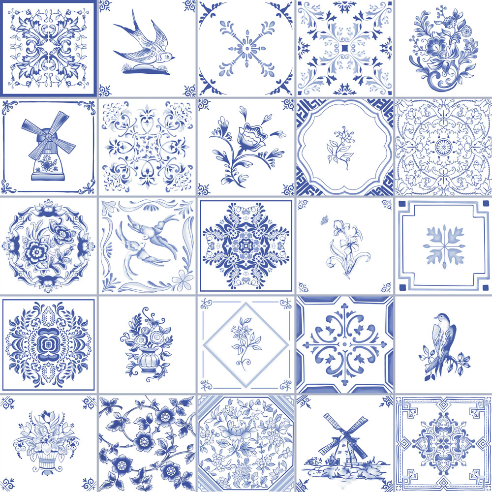 ROMAN CERAMIC Roman GA229550 dDelft Azzurro 20x20 (random) - 2
