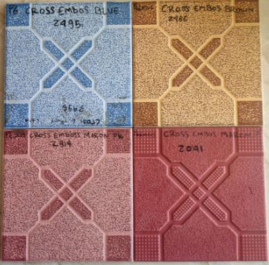 UNICORN/ PEGASUS Unicorn Cross Emboss Blue 2495 20x20 - 3