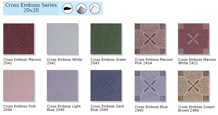 UNICORN/ PEGASUS Unicorn Cross Emboss Blue 2495 20x20 - 4
