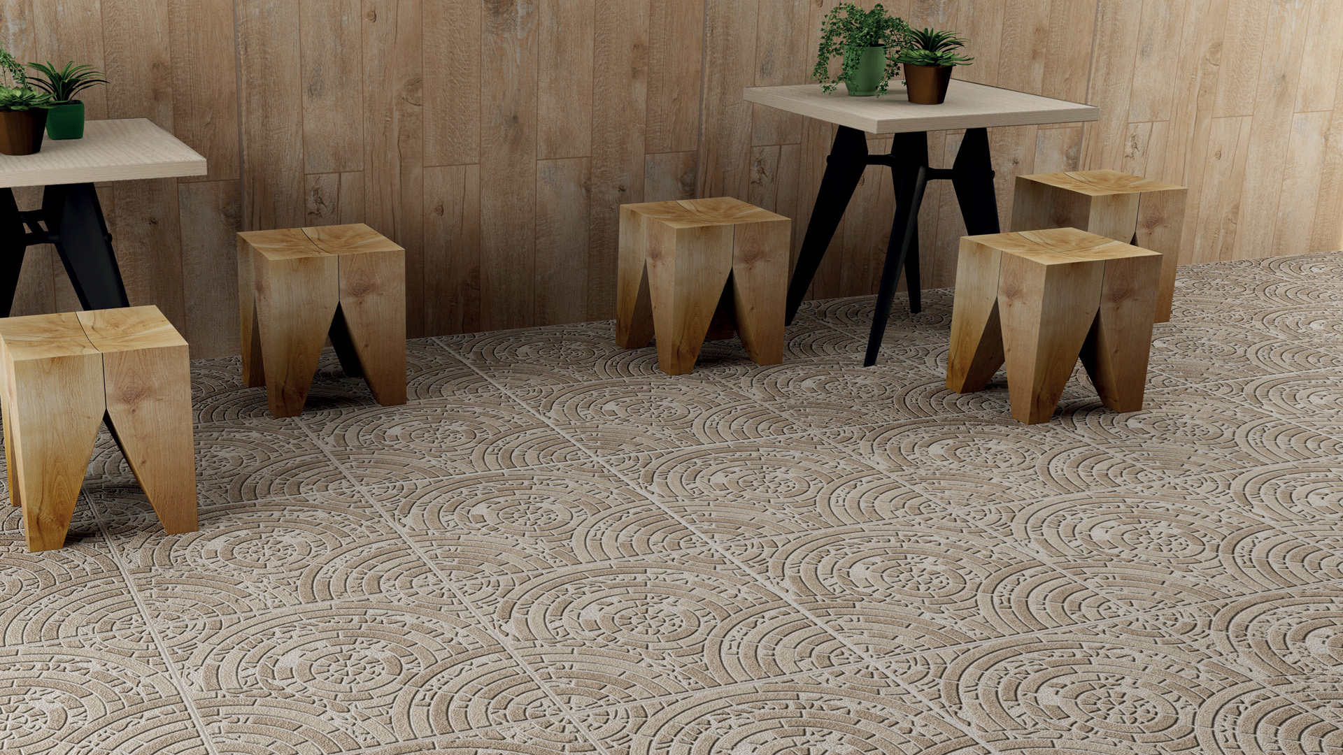 ROMAN CERAMIC Roman G550009 dPlaza Charcoal 50x50 - 2